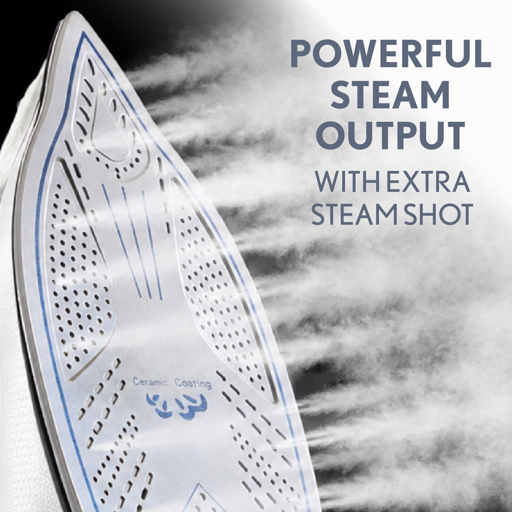 Quest Power Pro 34139 White Steam Iron 3000W Image 2