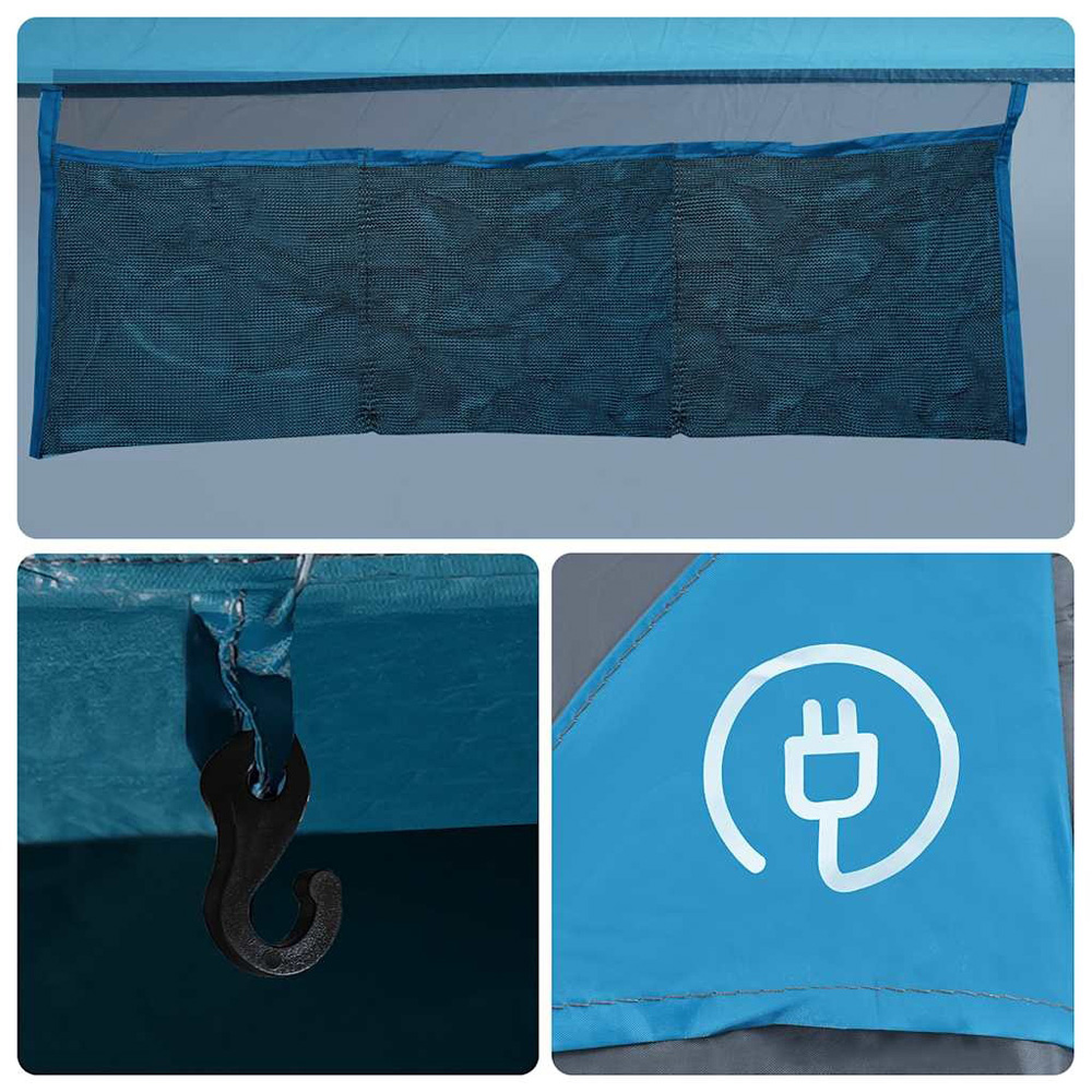 Walplus 6 Person Waterproof Tipi Family Tent Blue Image 7