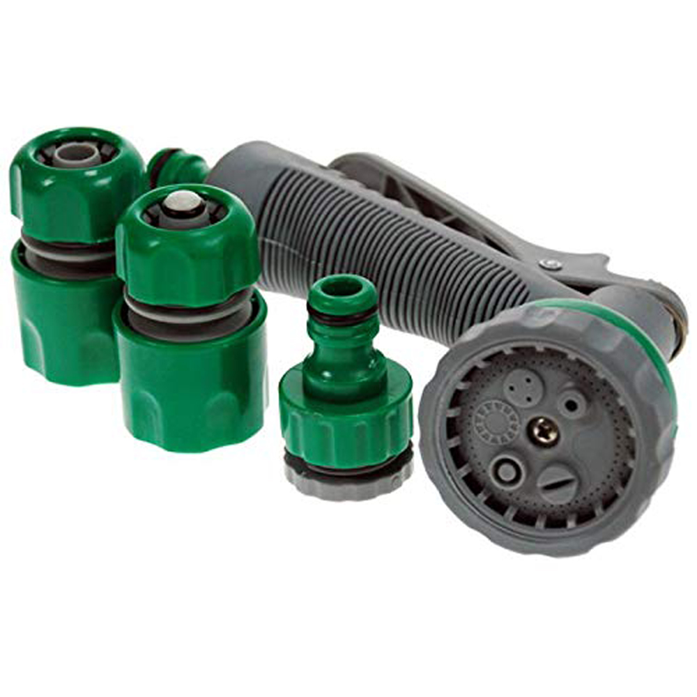 Samuel Alexander 2 Pack Garden Hose Pipe Spray Gun Set with Fittings Image 4