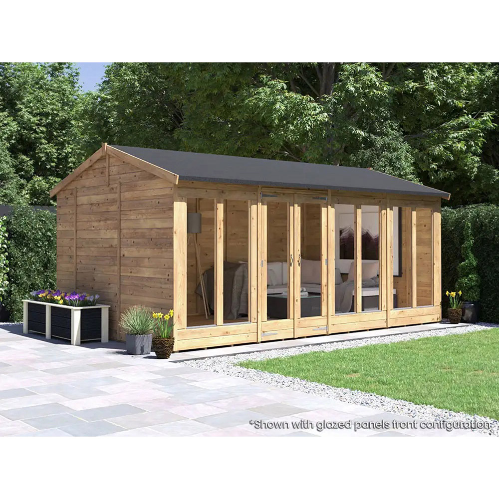 Dunster House RagePanda 16 x 10ft Brown Reverse Superfelt Apex Summerhouse Image 2