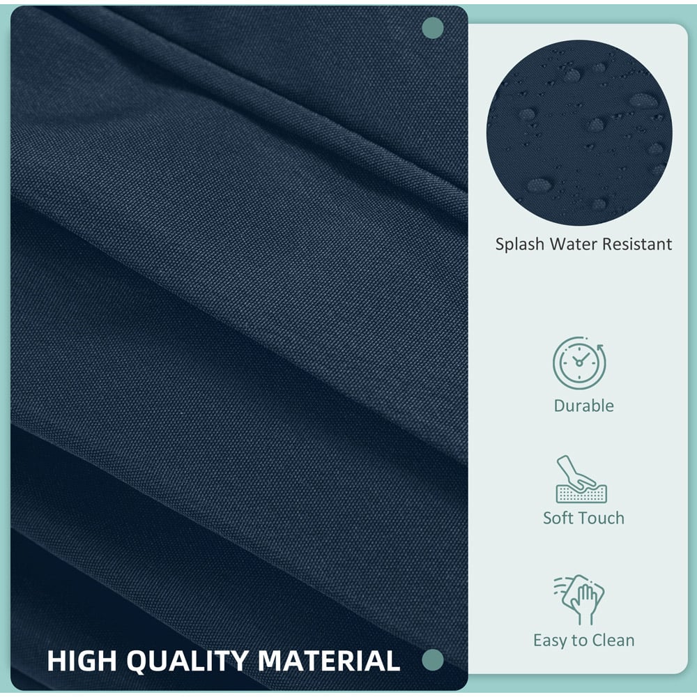 Outsunny 6 Seater Blue Garden Sofa Set Cover 14 Pack Image 8