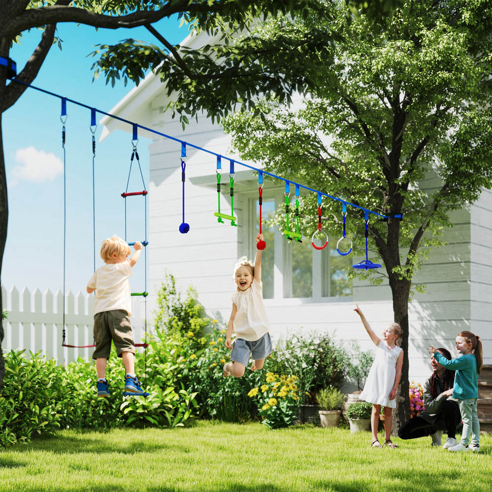 AIYAPLAY 10 Piece Kids Multicolour Zip Line Kit Image 2