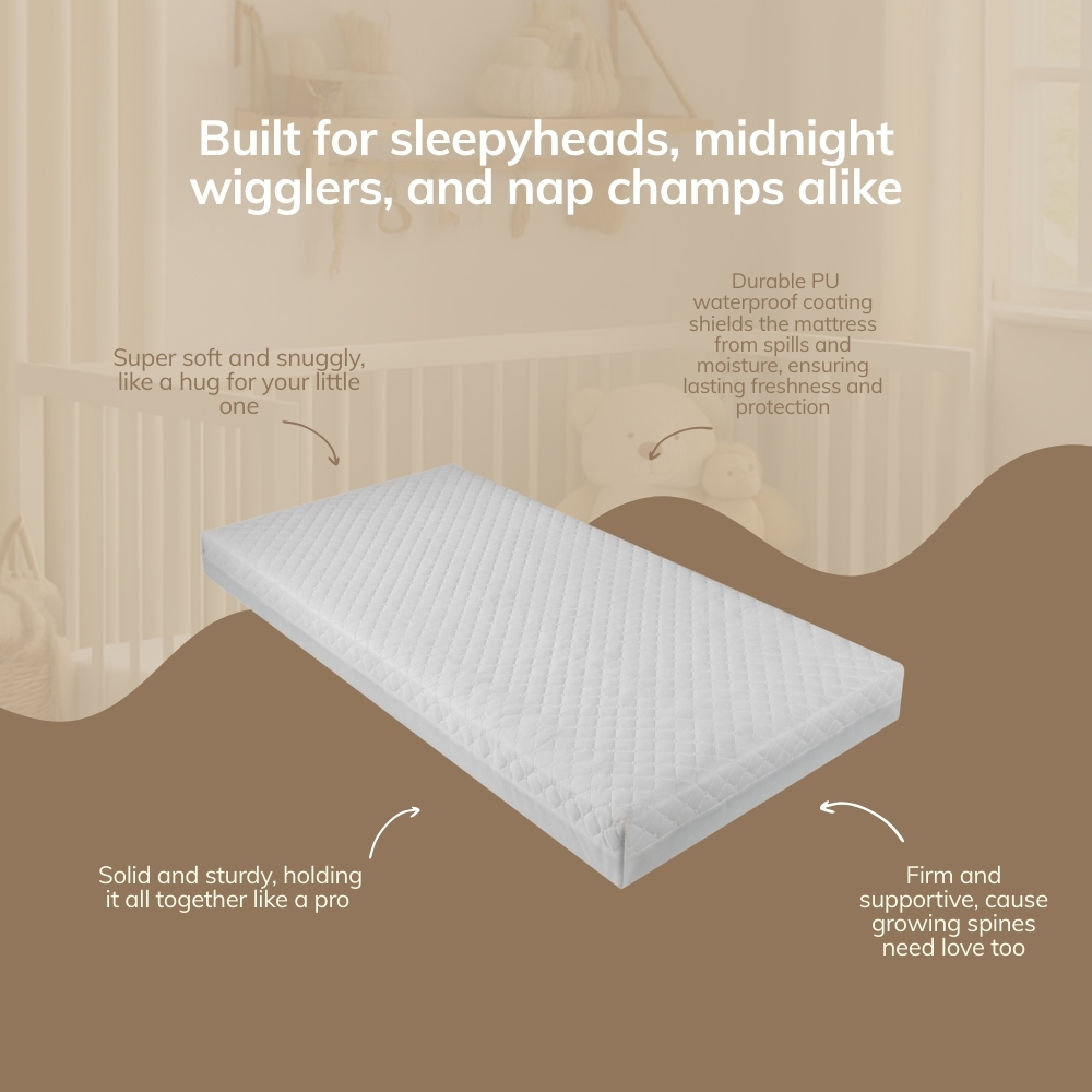 Opulent Home Waterproof Hypoallergenic Baby Cot Bed Mattress 140 x 70 x 10cm Image 5