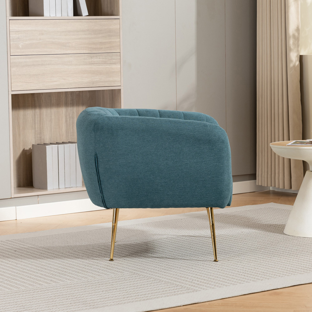 Artemis Home Stanton Teal Fabric Shell Accent Chair Image 5
