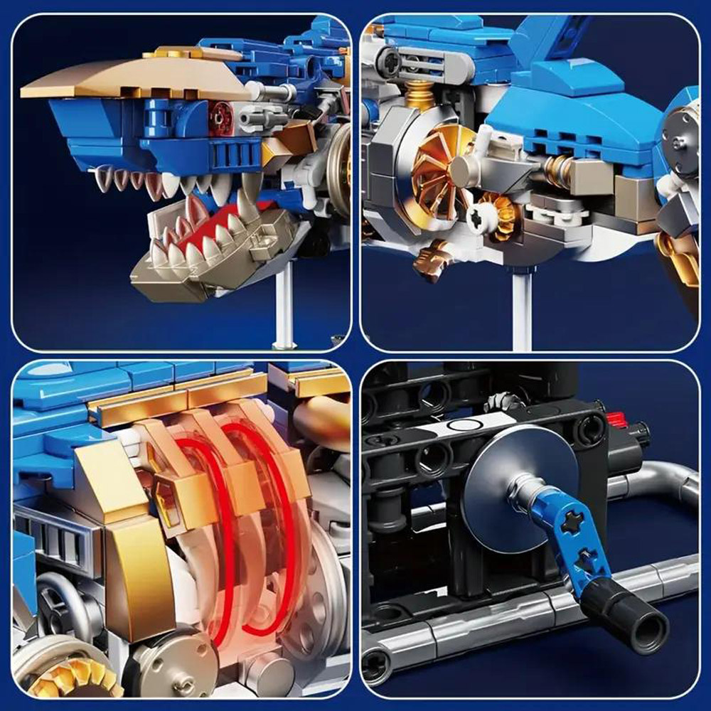 DYZI 687 Mechanical Shark Building Set Image 7