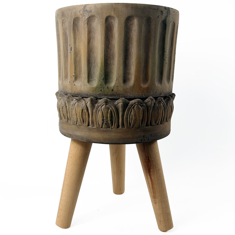 Leaf Zandi Natural Roman Composite Large Planter Image 1