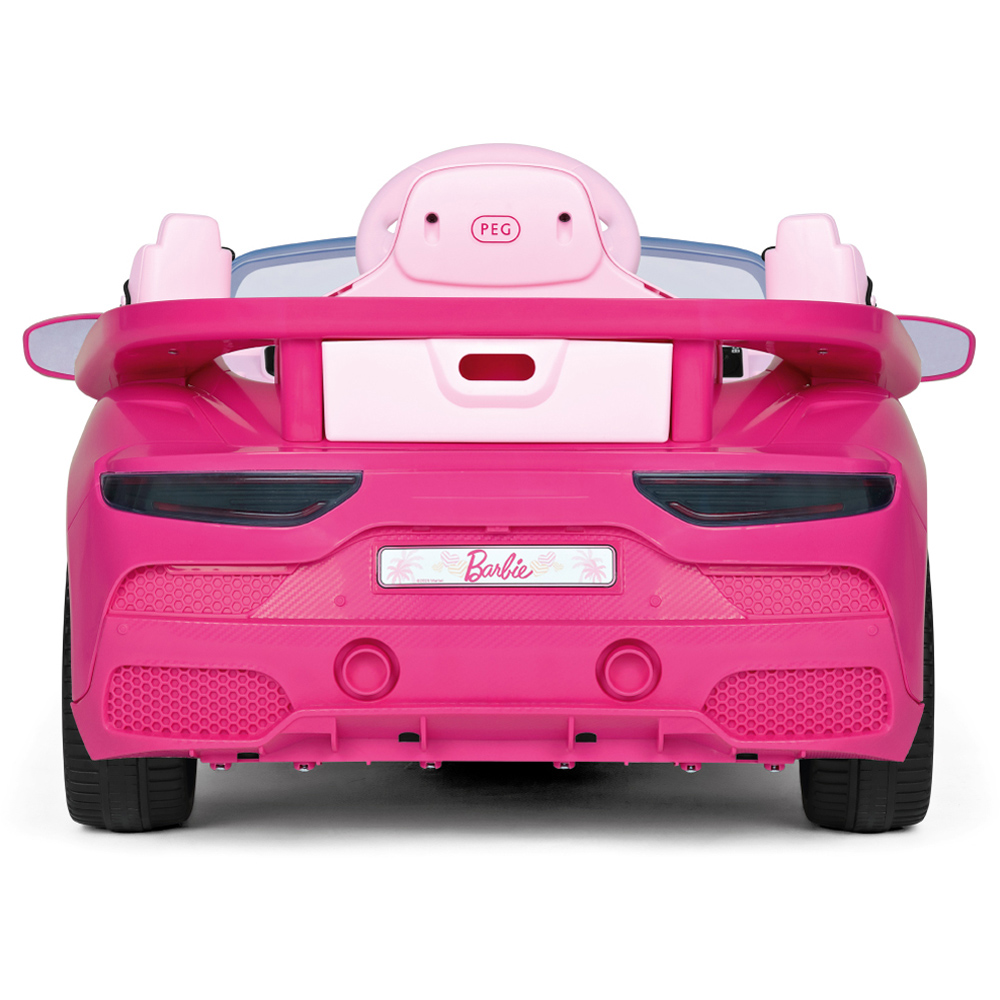 PEG Barbie Kids Electric Ride-On Car with Remote Control Pink 12V Image 7