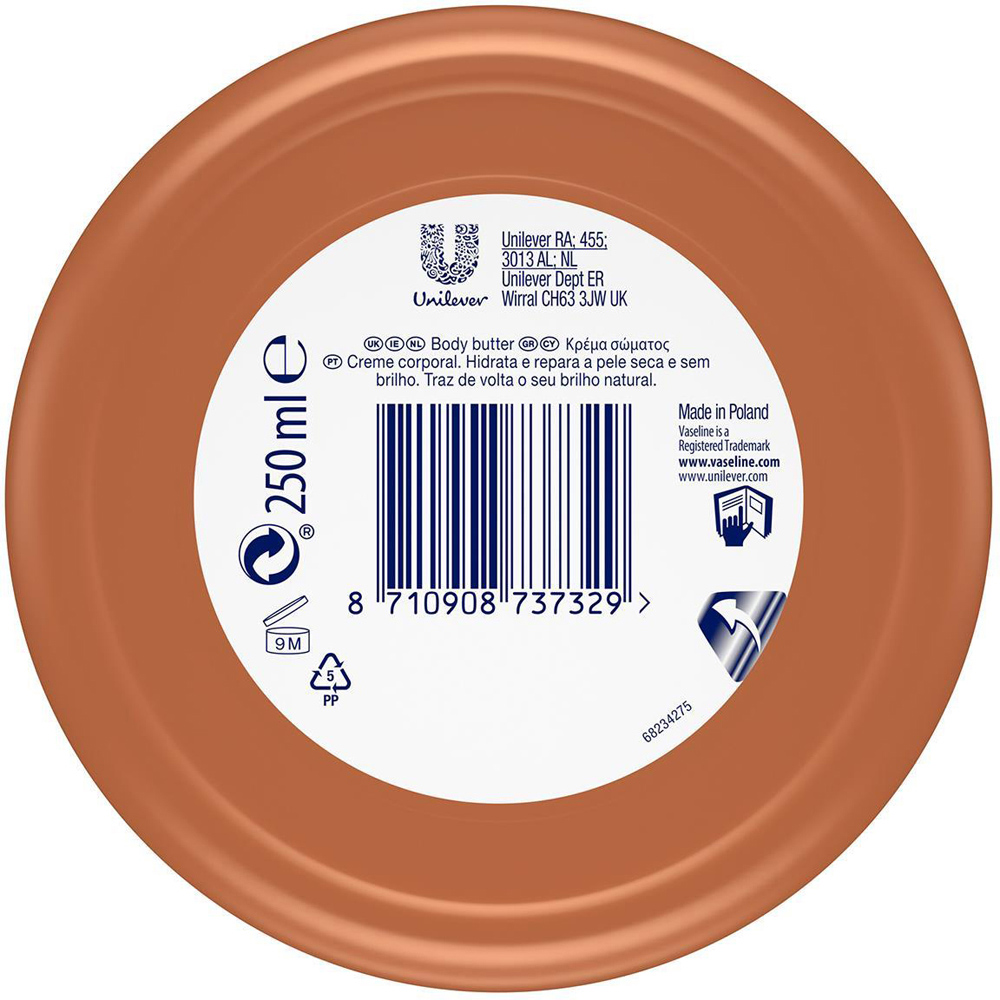 Vaseline Intensive Care Moisture Rich Cocoa Radiant Body Butter 250ml 9 Pack Image 3