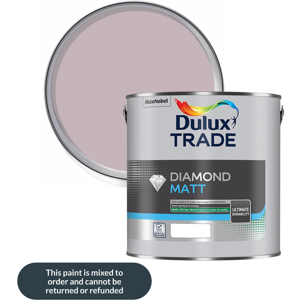Dulux Trade Dusted Fondant Walls and Ceilings Diamond Matt Paint 2.5L Image 1