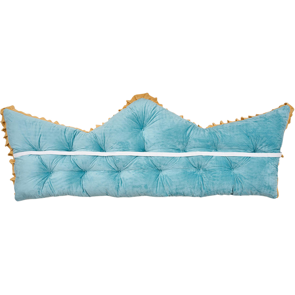 Living and Home Blue and Mustard Button Tufted Crown Headboard Pillow 65 x 182cm Image 4