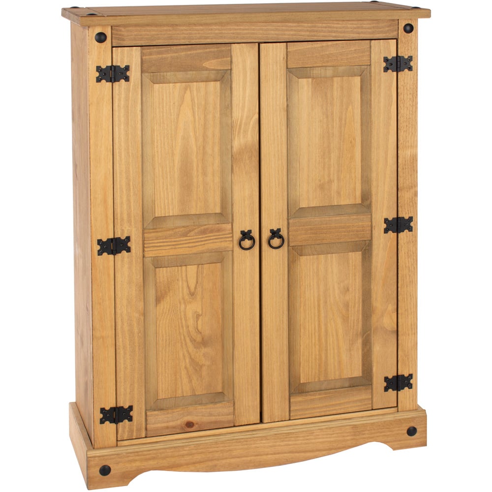 Corona 2 Door Antique Wax Finish Cupboard Image 3