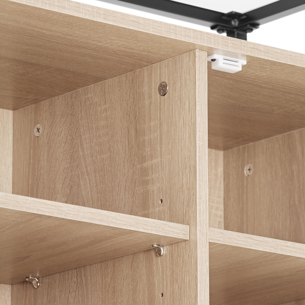 tectake Oldham 2 Compartment Light Wood Sideboard Image 6