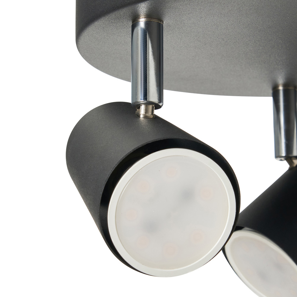 Inlight Aurora Black 3 Spot Light Plate Image 4