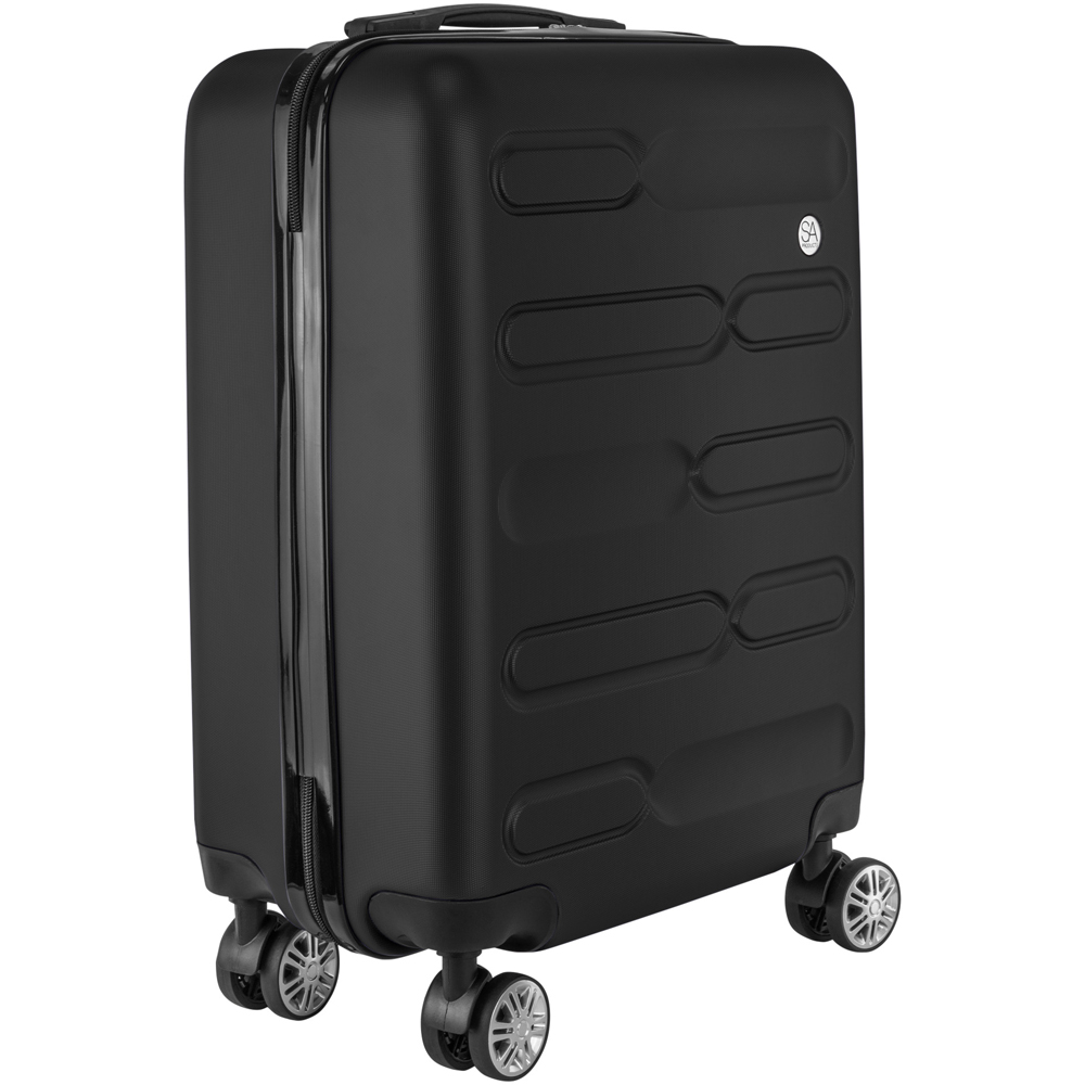 SA Products Black Carry On Cabin Suitcase 55cm Image 2