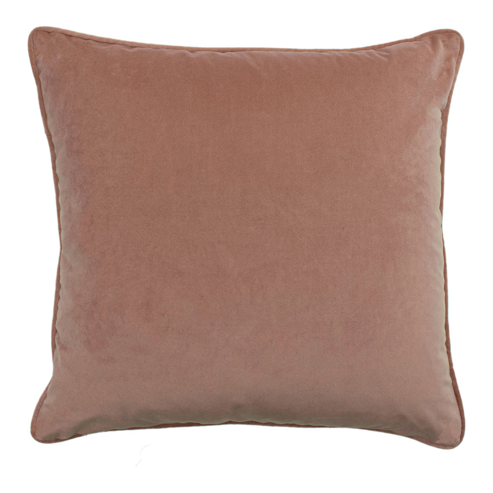 Paoletti Leveque Blush and Navy Velvet Jacquard Cushion Image 3