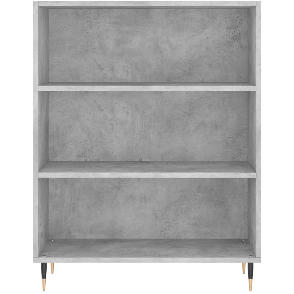 vidaXL 2 Glass Door 3 Shelf Concrete Grey Highboard Image 7