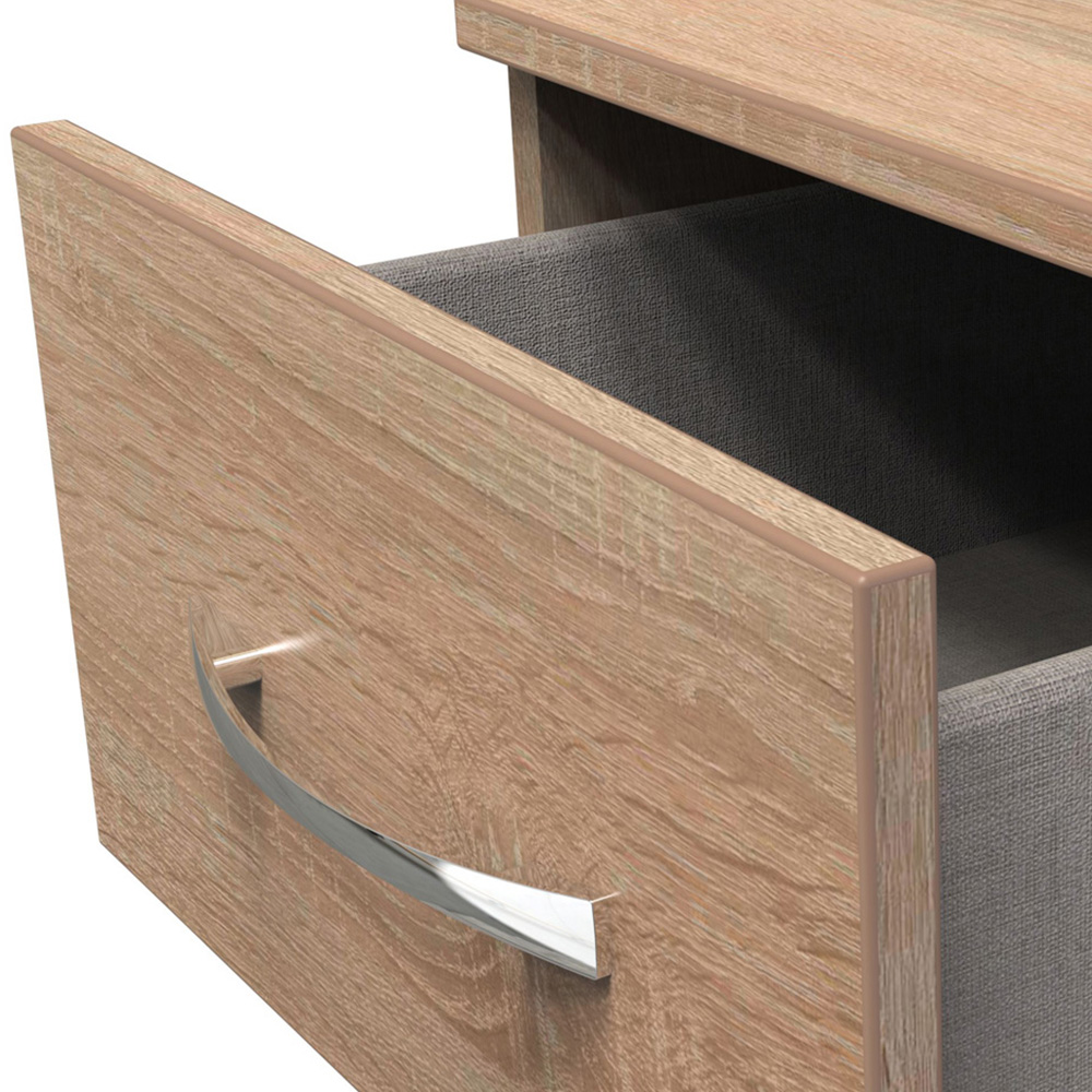 Crowndale Avin 4 Drawer Bardolino Oak Bedside Cabinet Image 6