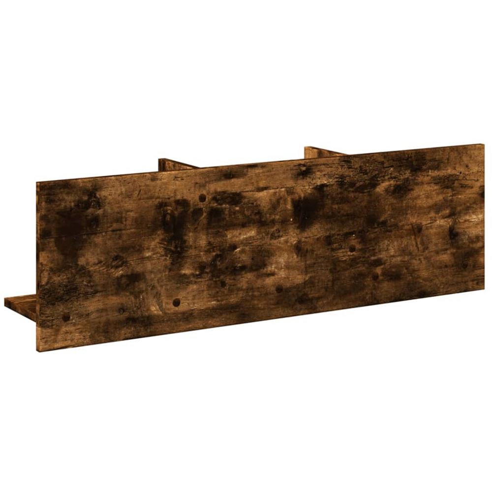 vidaXL 100 x 16.5 x 30cm Smoked Oak Wooden Wall Cabinet Image 5