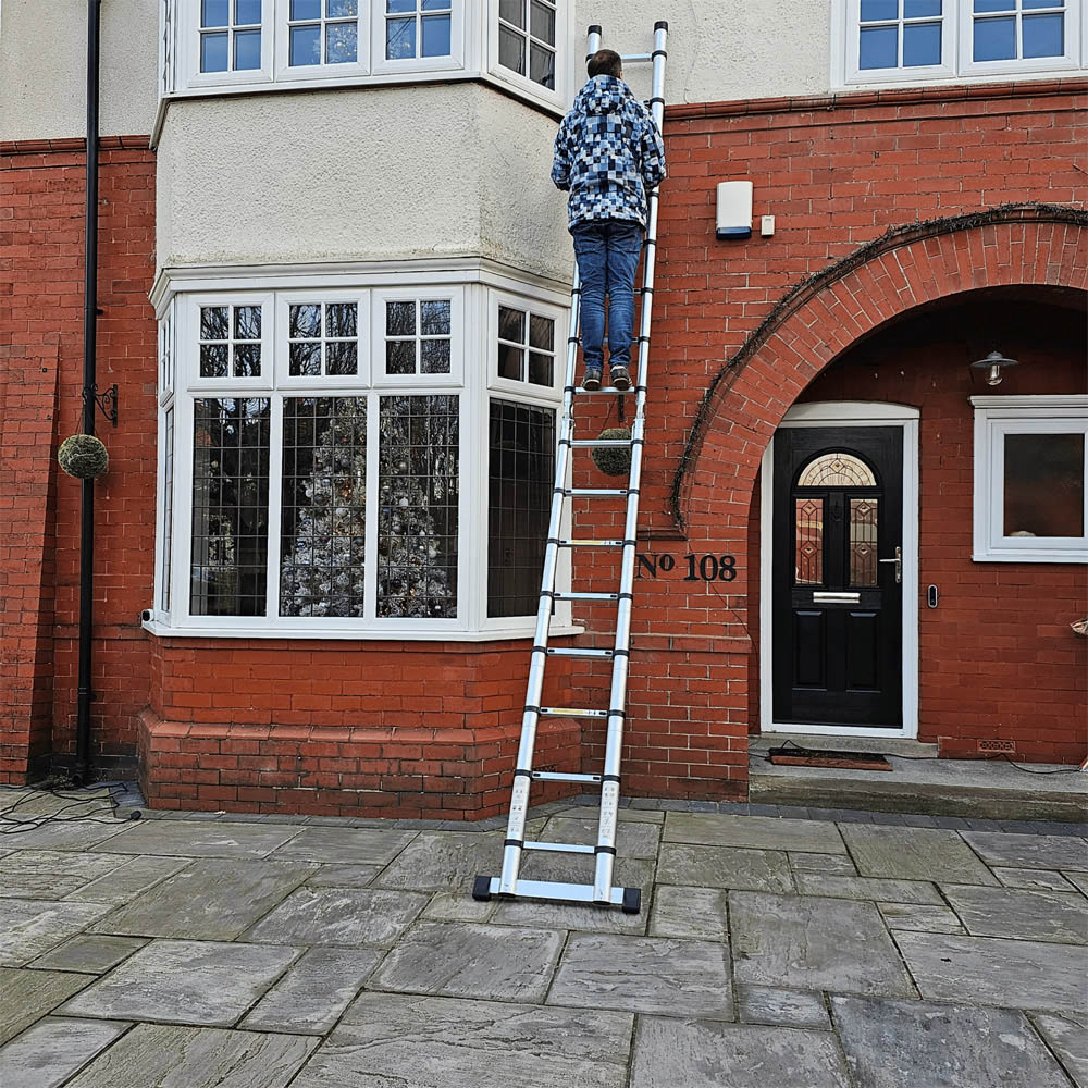 Samuel Alexander Aluminium Hinged Telescopic Extendable Multi-Position Step Ladder 5m Image 5