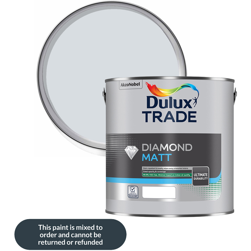 Dulux Trade Frosted Steel Walls and Ceilings Diamond Matt Paint 2.5L Image 1