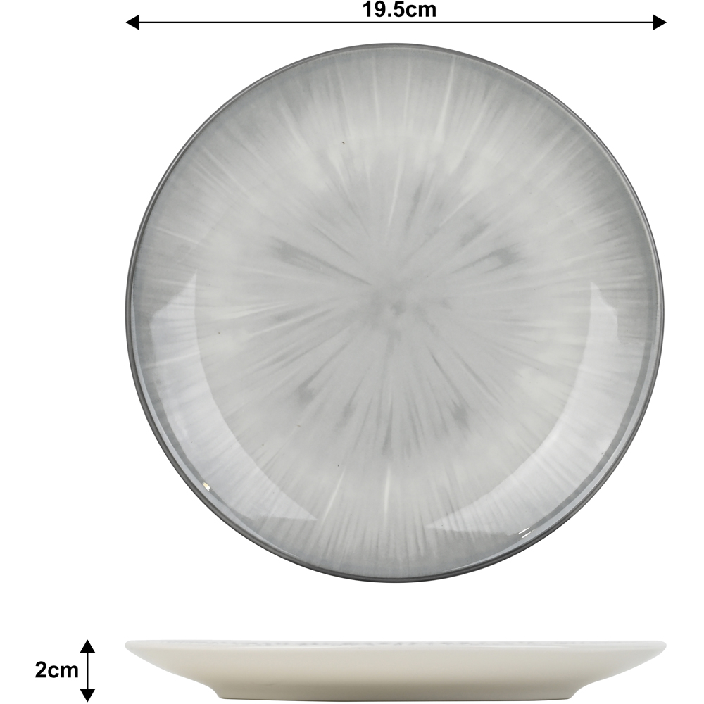 Waterside Grey Star Reactive Pad Print 12 Piece Dinner Set Image 5