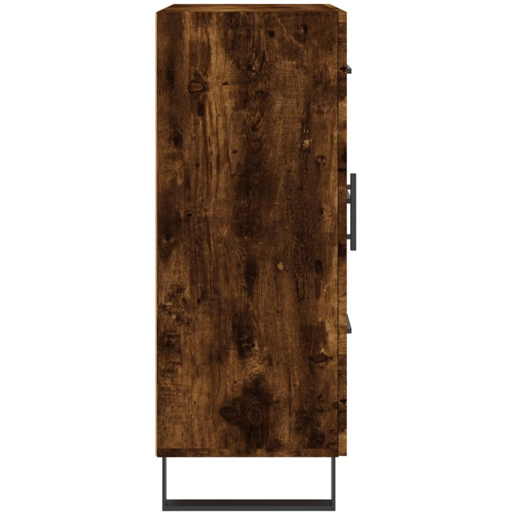 vidaXL Single Door 3 Drawer Smoked Oak Sideboard Image 7
