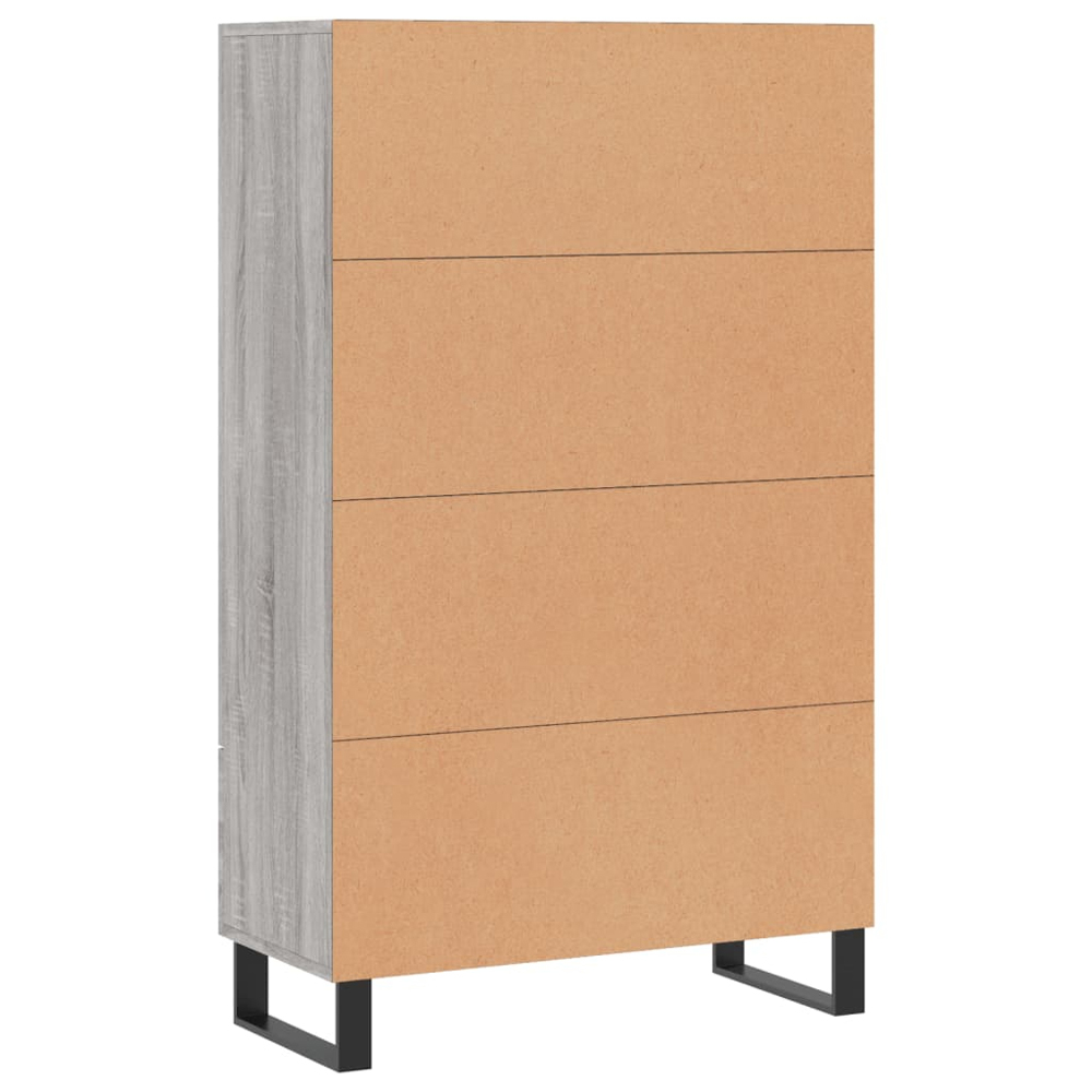vidaXL 2 Door Single Drawer Grey Sonoma Highboard Image 8