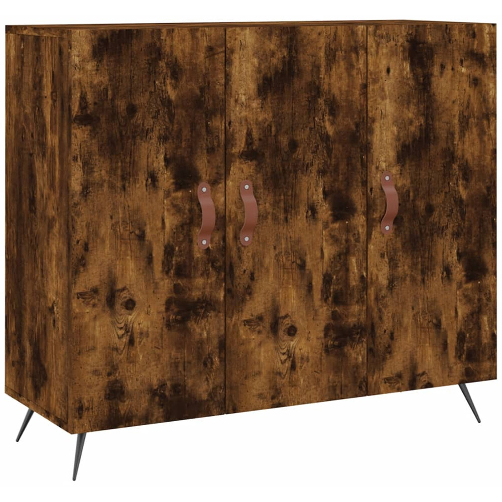 vidaXL 3 Door Smoked Oak Sideboard Image 2