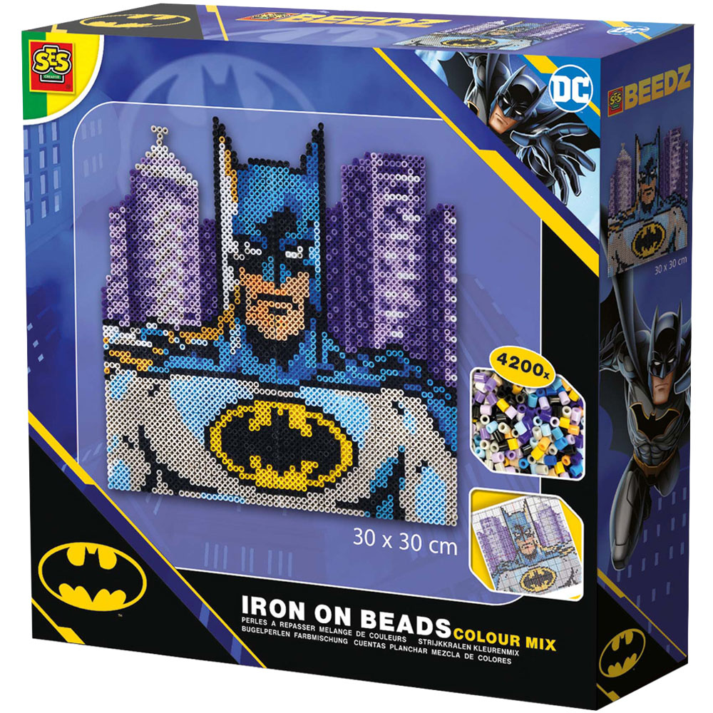 SES Creative DC Batman Colour Mix Iron On Bead Set 4200 Piece Image 1