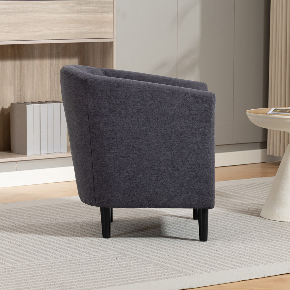 Artemis Home Beulah Charcoal Grey Fabric Accent Chair Image 5