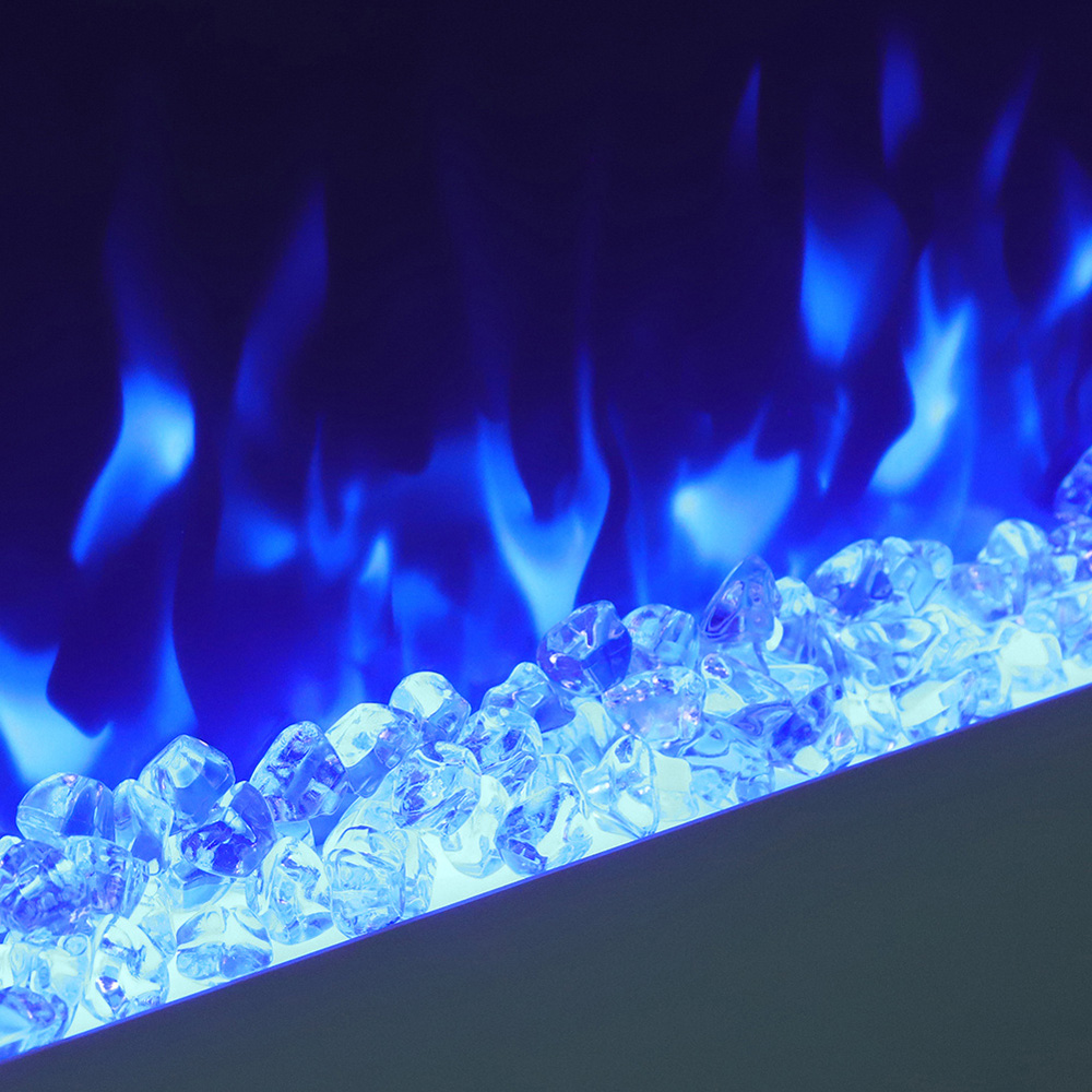 Living and Home White Wall Mounted Electric Fireplace Image 4