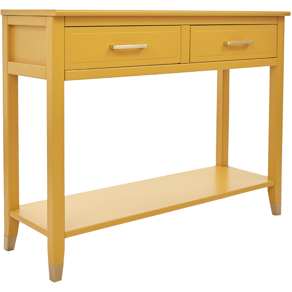 Palazzi 2 Drawer Mustard Console Table Image 2