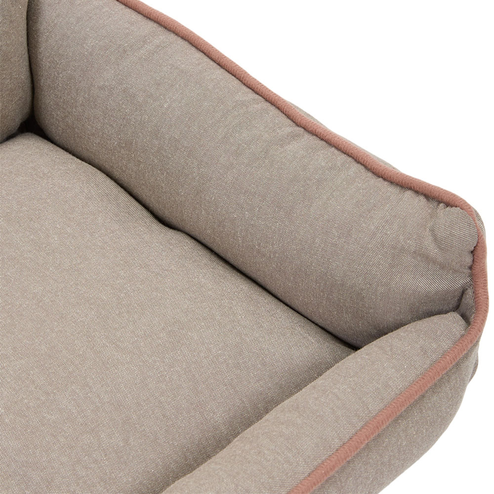 H&O Direct 50 x 38cm Beige Rectangular Warm Dog Bed with Anti-Slip Bottom Image 4