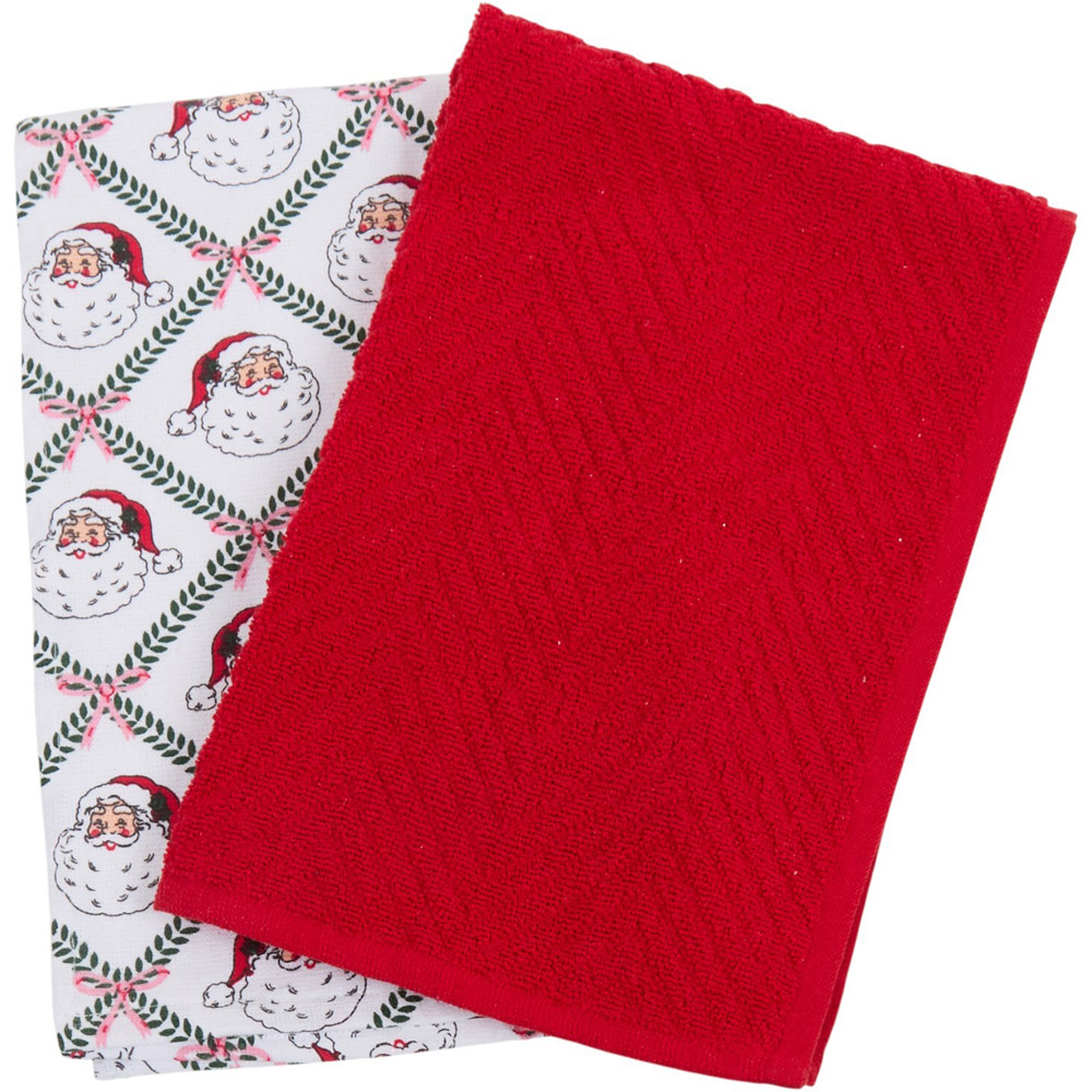Pack of 2 Fun Santa Tea Towels Image 4