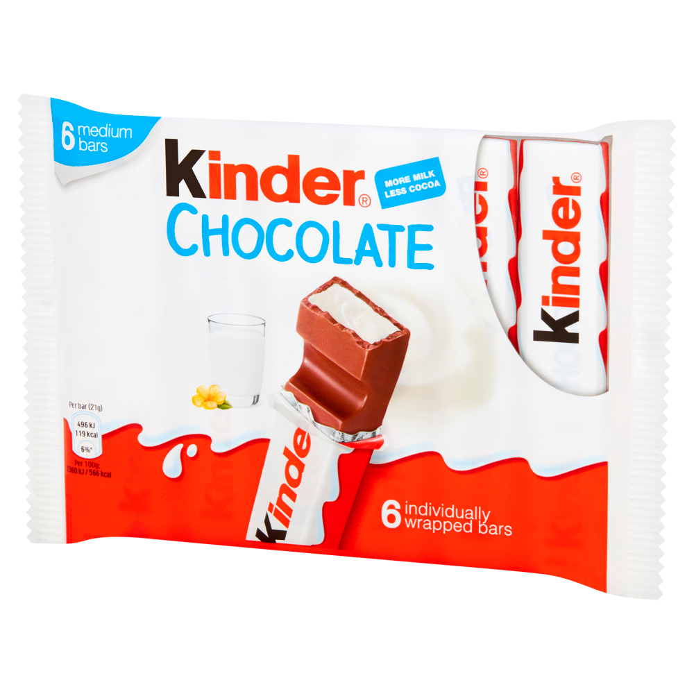 Kinder Medium Chocolate Bars 6 Pack Image 3