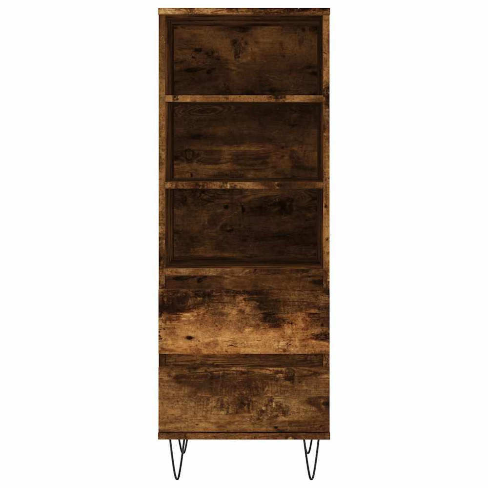 vidaXL 2 Drawer 3 Shelf Smoked Oak Highboard Image 5