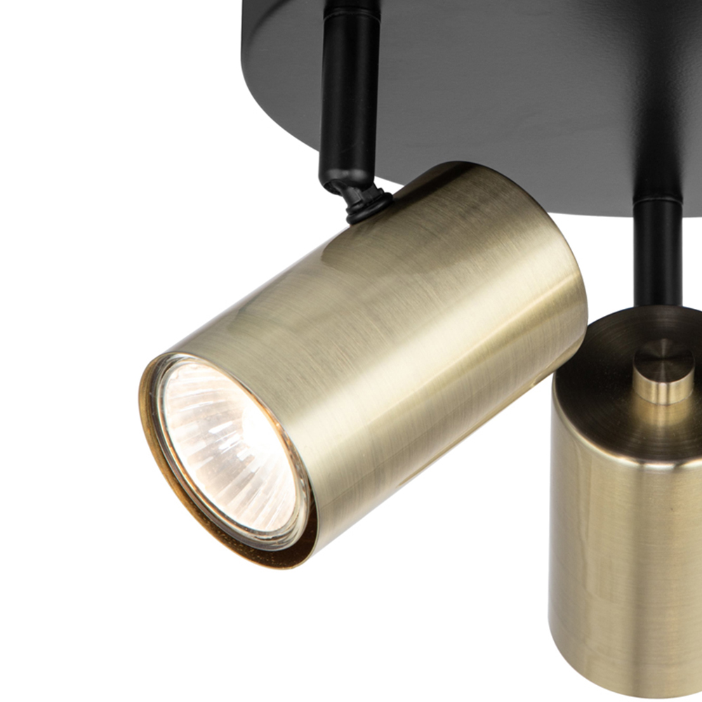 Cosylyte Grafton 3 Light Brushed Brass Spotlight Image 4