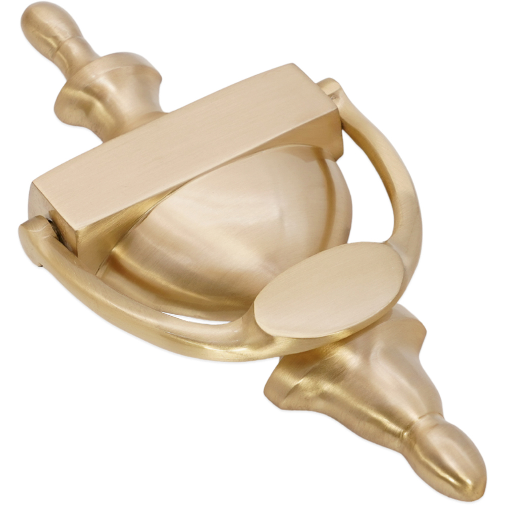 Spira Brass Satin Brass Victorian Large Door Knocker Image 3