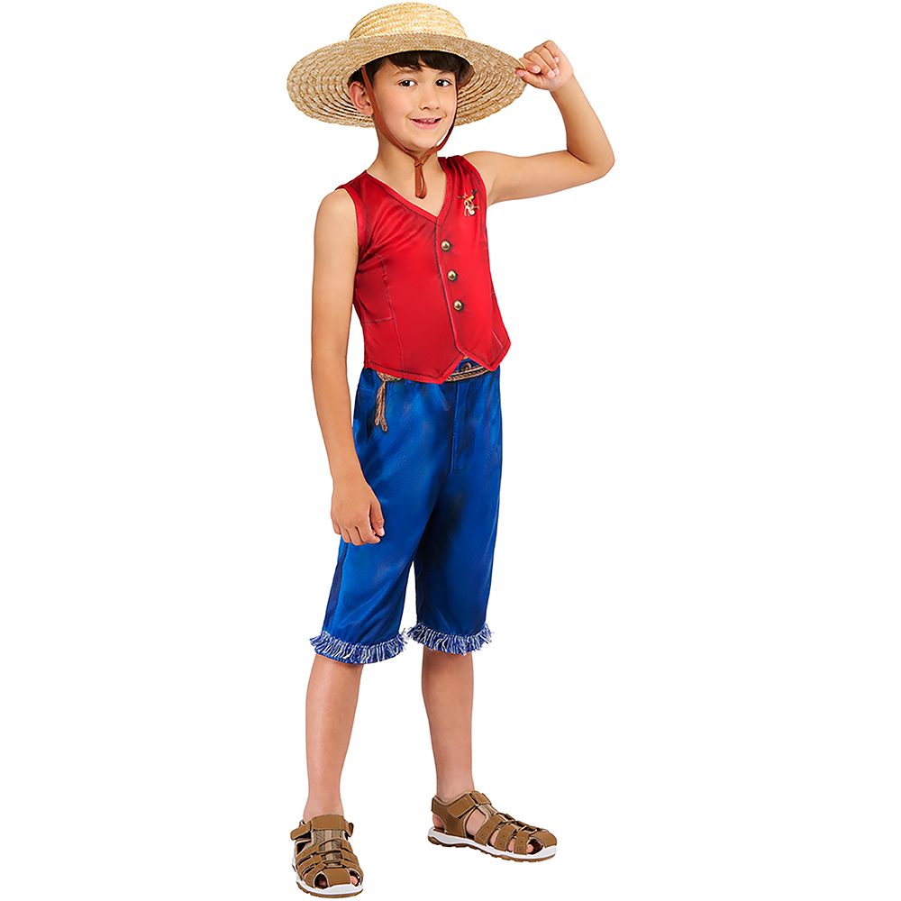 One Piece Kids Monkey D.Luffy Costume 5-6 Years Image 6