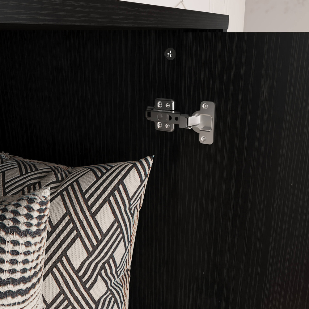 Home Source Phoenix Single Door Black Wardrobe Image 4
