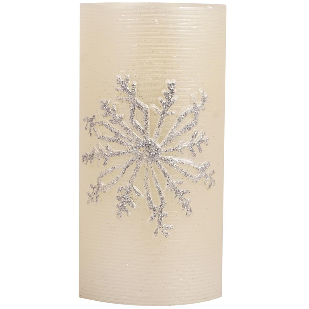 LED Snowflake Candle - White Image 1
