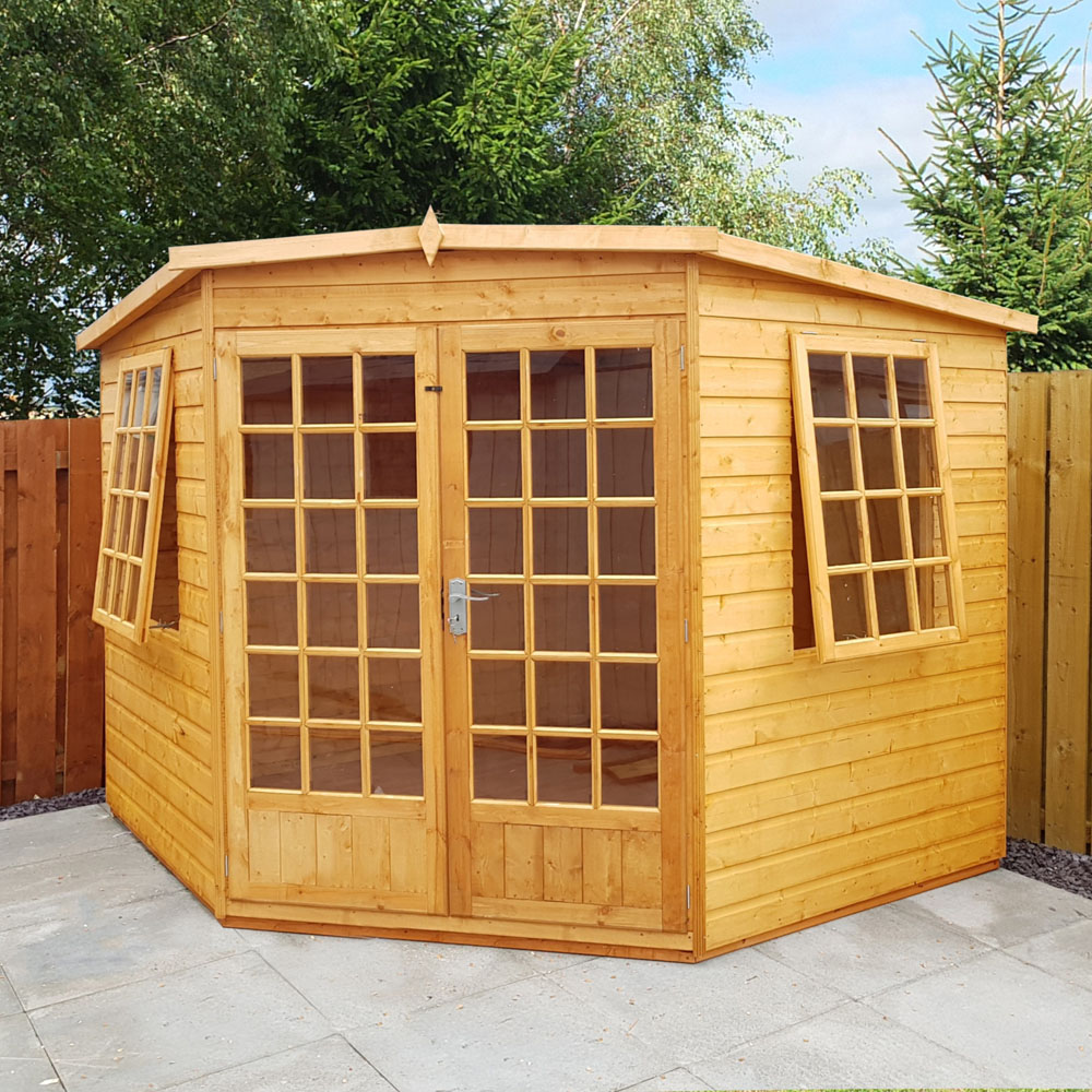 Shire Windsor 10 x 10ft Double Door Shiplap Pent Summerhouse Image 2