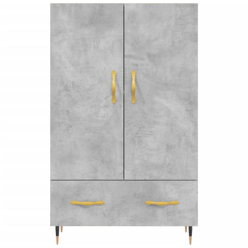 vidaXL 2 Door Single Drawer Concrete Grey Highboard Image 6