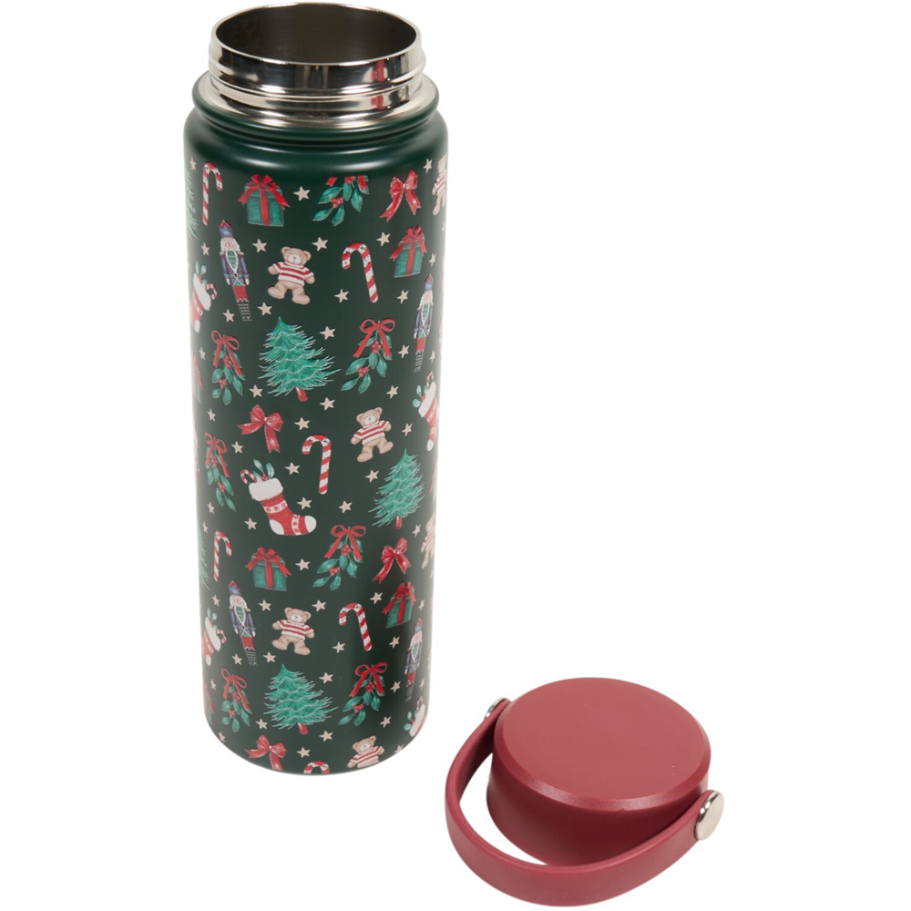 Cute Xmas Print Vacuum Bottle with Lid Image 8