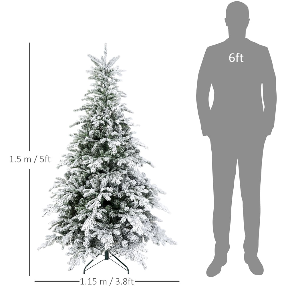 Everglow Snow Flocked LED Artificial Christmas Tree 5ft Image 7