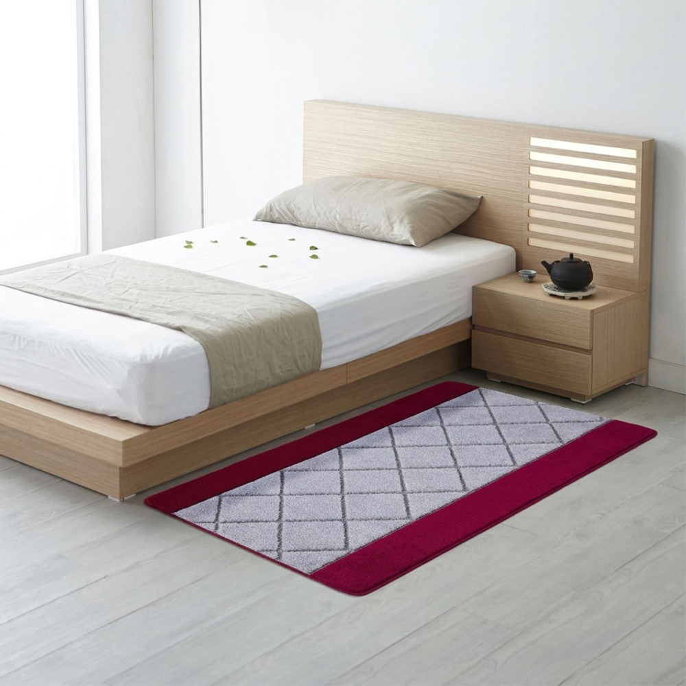 Smart Living Carmela Red and Grey Gel Back Non-Slip Mat 80 x 150cm Image 3