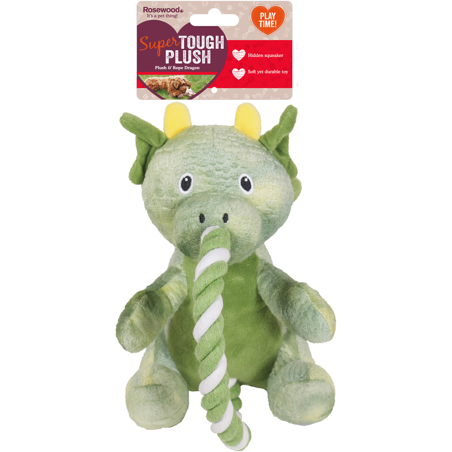 Rosewood Green Rope Dragon Dog Toy - Green Image 1