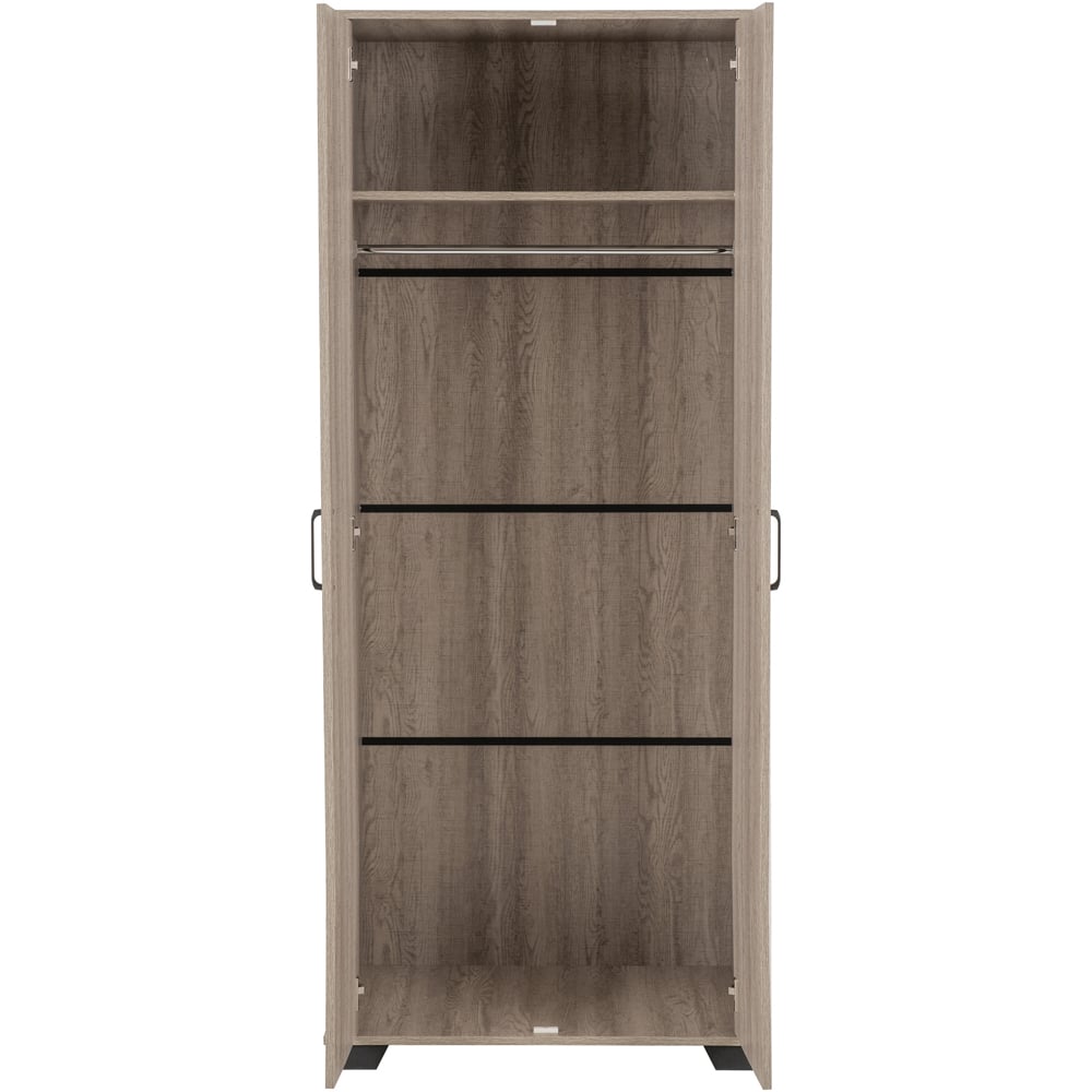 Seconique Oliver 2 Door Light Oak Effect Wardrobe Image 4