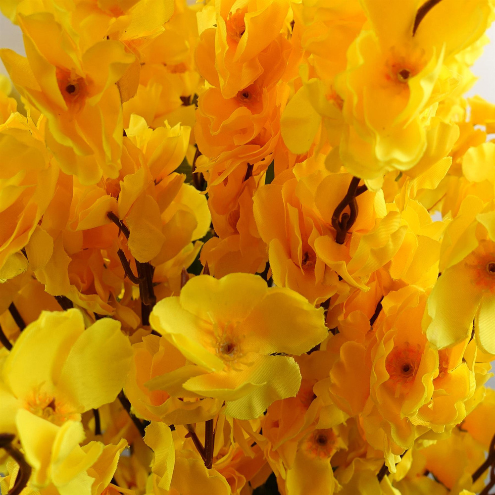 Leaf Gold Yellow Blossom Artificial Tree in Pot 3ft Image 2