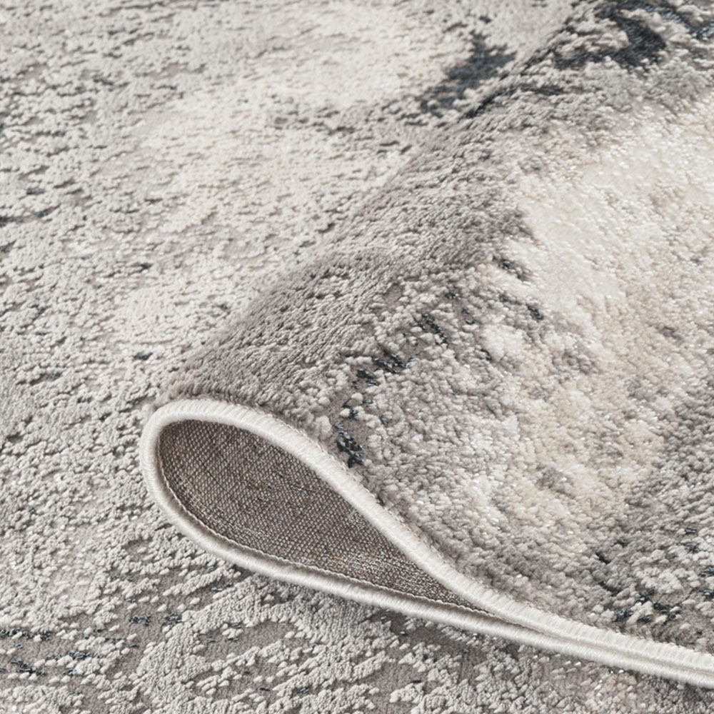Desire Rugs Elysium Modern Abstract Action Metallic Mist Grey Rug 120 x 170cm Image 4